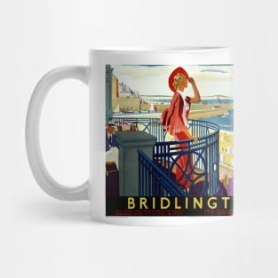 Vintage Travel Poster England Bridlington its quicker by rail Mug